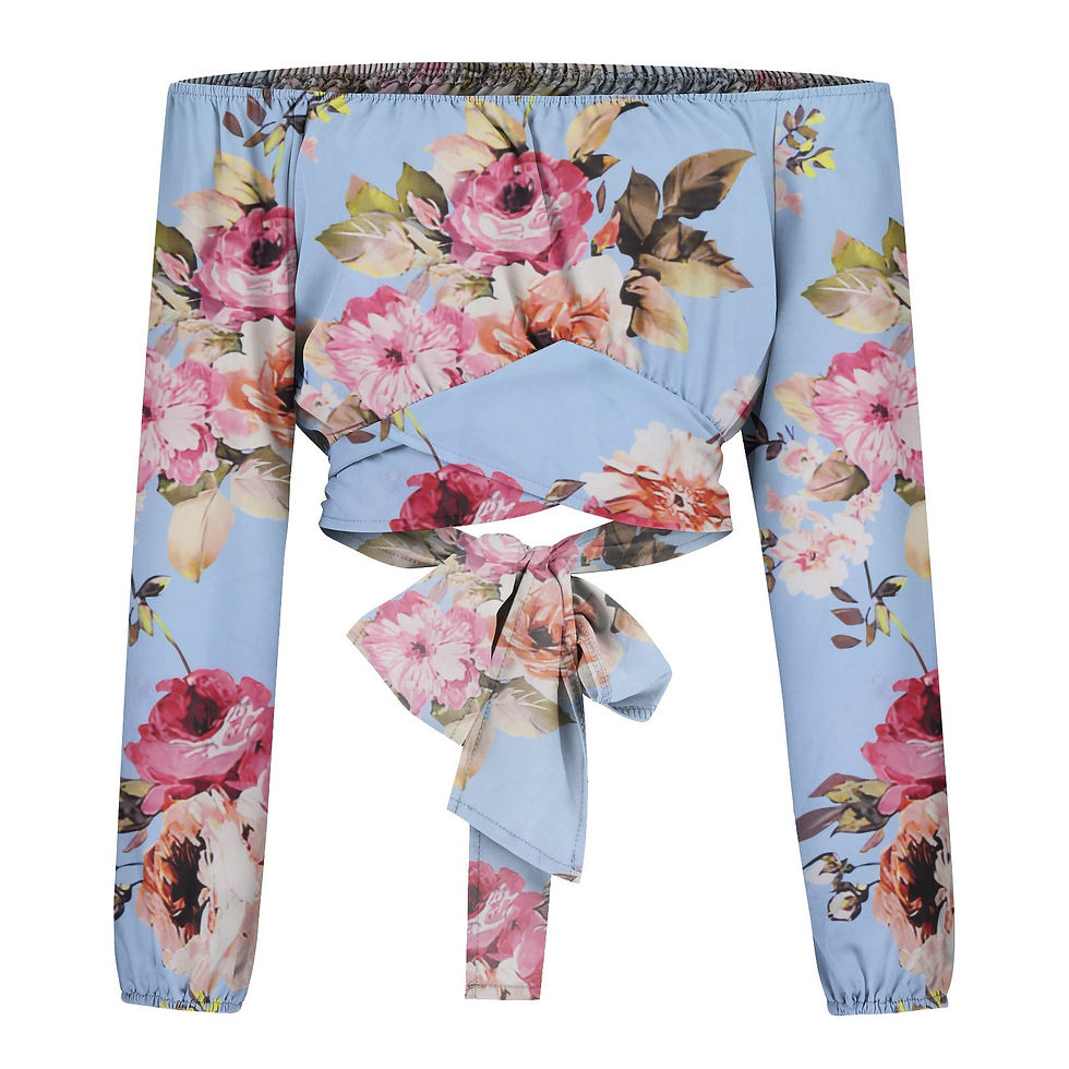 Thumbnail: Women Sexy Off Shoulder Blouse Chic and Elegant Printing Lantern Long Sleeve Lac