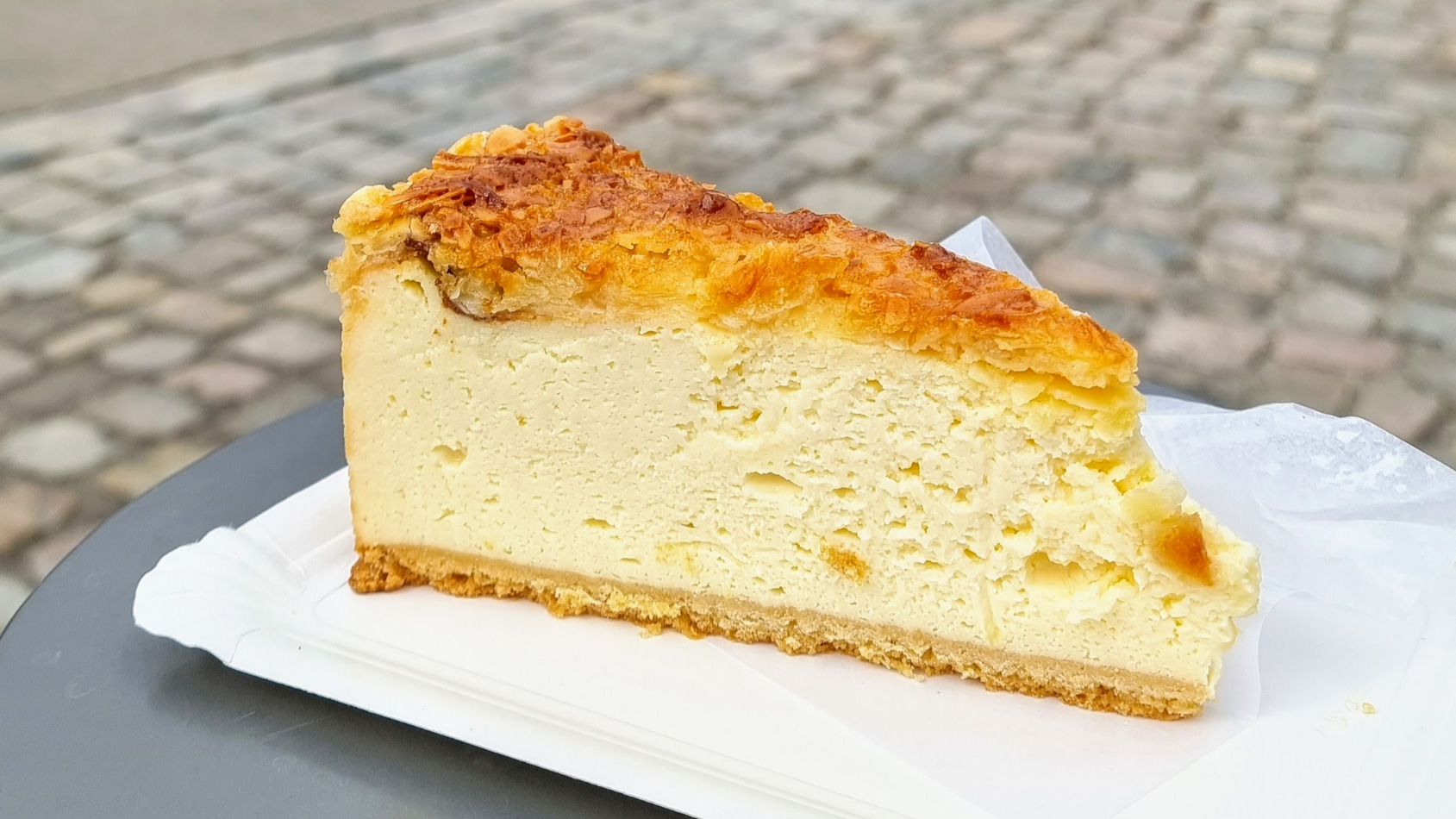 The cheesecake we enjoyed at the market