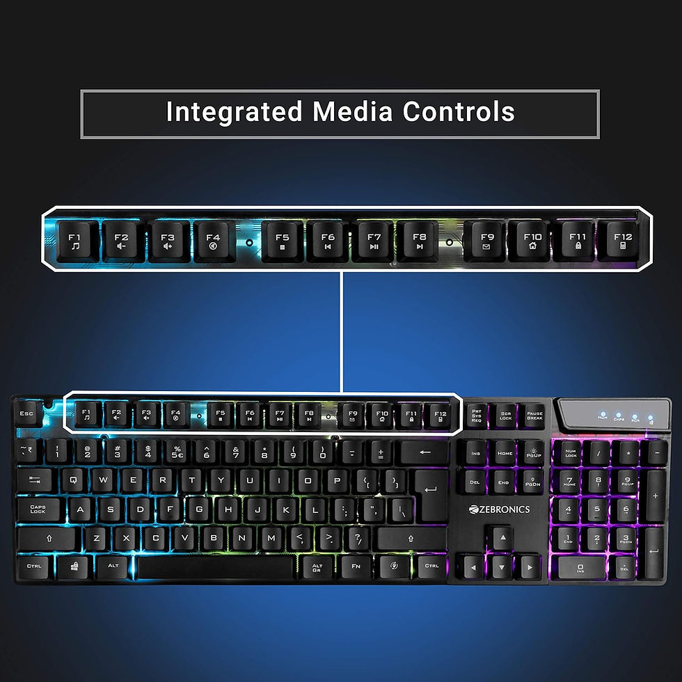 Thumbnail: ZEBRONICS ZEB-WAR GAMING KEYBOARD AND MOUSE COMBO