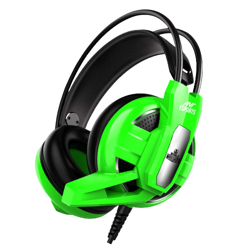 ANT ESPORTS H520W WIRED GREEN GAMING HEADSET 50MM DRIVERS