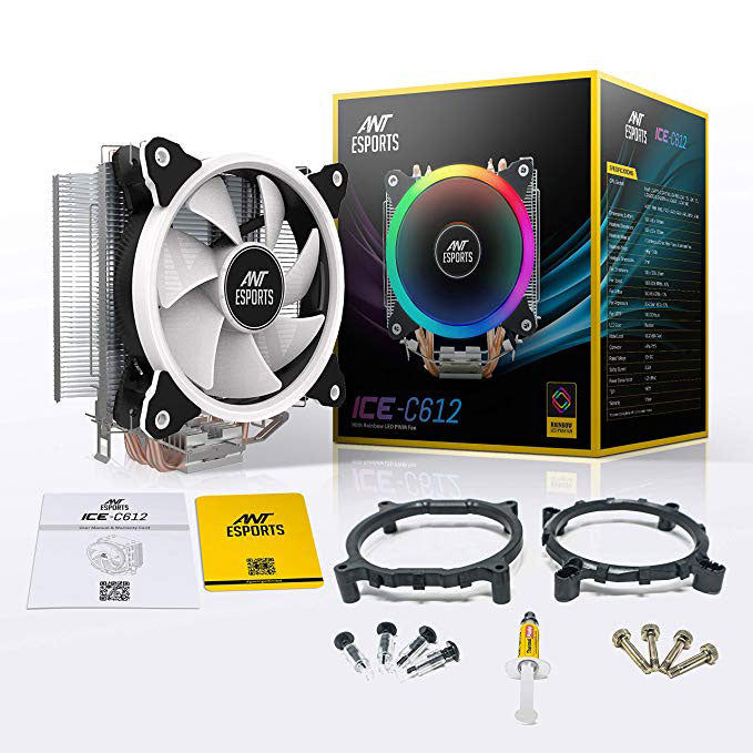 Thumbnail: ANT ESPORTS ICE-C612 120MM RGB LED AM5/LGA1851 BLACK CPU COOLER