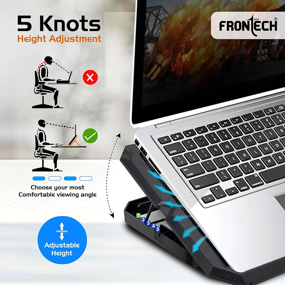 Thumbnail: FRONTECH ADJUSTABLE HEIGHT COOLING PAD