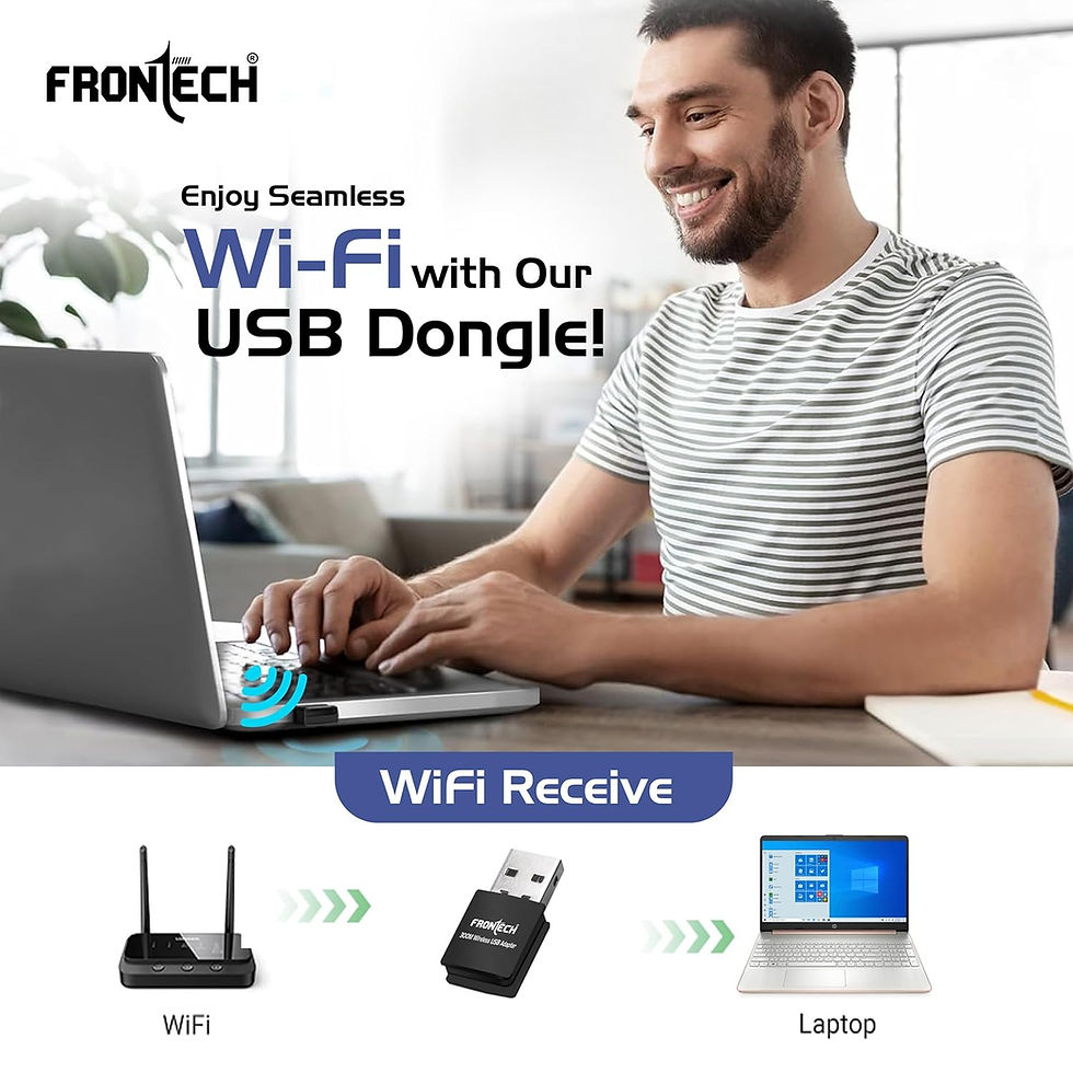 Thumbnail: FRONTECH WIFI DONGLE 300 MBPS MINI WIRELESS NETWORK USB WI-FI ADAPTER (0842)