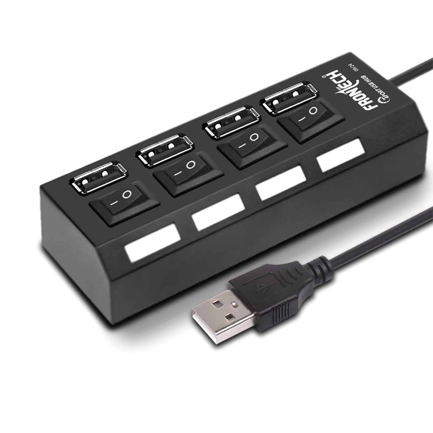 FRONTECH 2.0 USB HUB WITH 4 PORTS (NC-0033, BLACK)