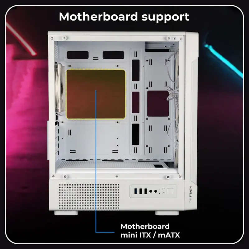 Thumbnail: ZEBRONICS STEALTH GAMING MINI TOWER CABINET