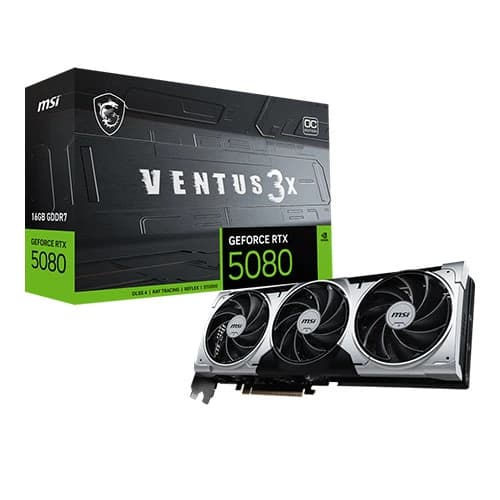 MSI RTX 5080 VENTUS 3X OC PLUS 16GB GDDR7 GRAPHICS CARD