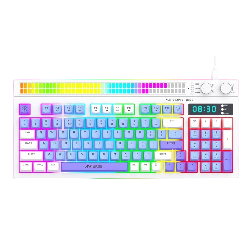 ANT ESPORTS MK1900 RGB WIRED GAMING KEYBOARD WITH VOLUME KNOB ALARM CLOCK