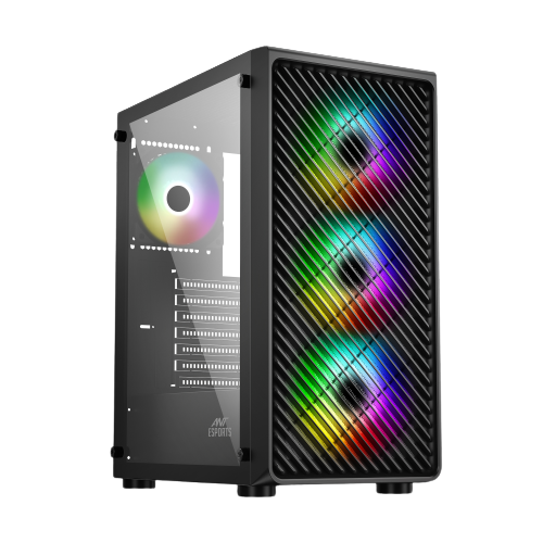 Thumbnail: ANT ESPORTS 211 AIR MID TOWER ATX, M-ATX, ITX BLACK CABINET 4X120MM ARGB FANS