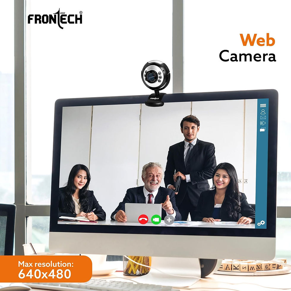 Thumbnail: FRONTECH DIGITAL WEBCAM WITH BUILT-IN MIC & LED LIGHTS – 2251 (BLACK)