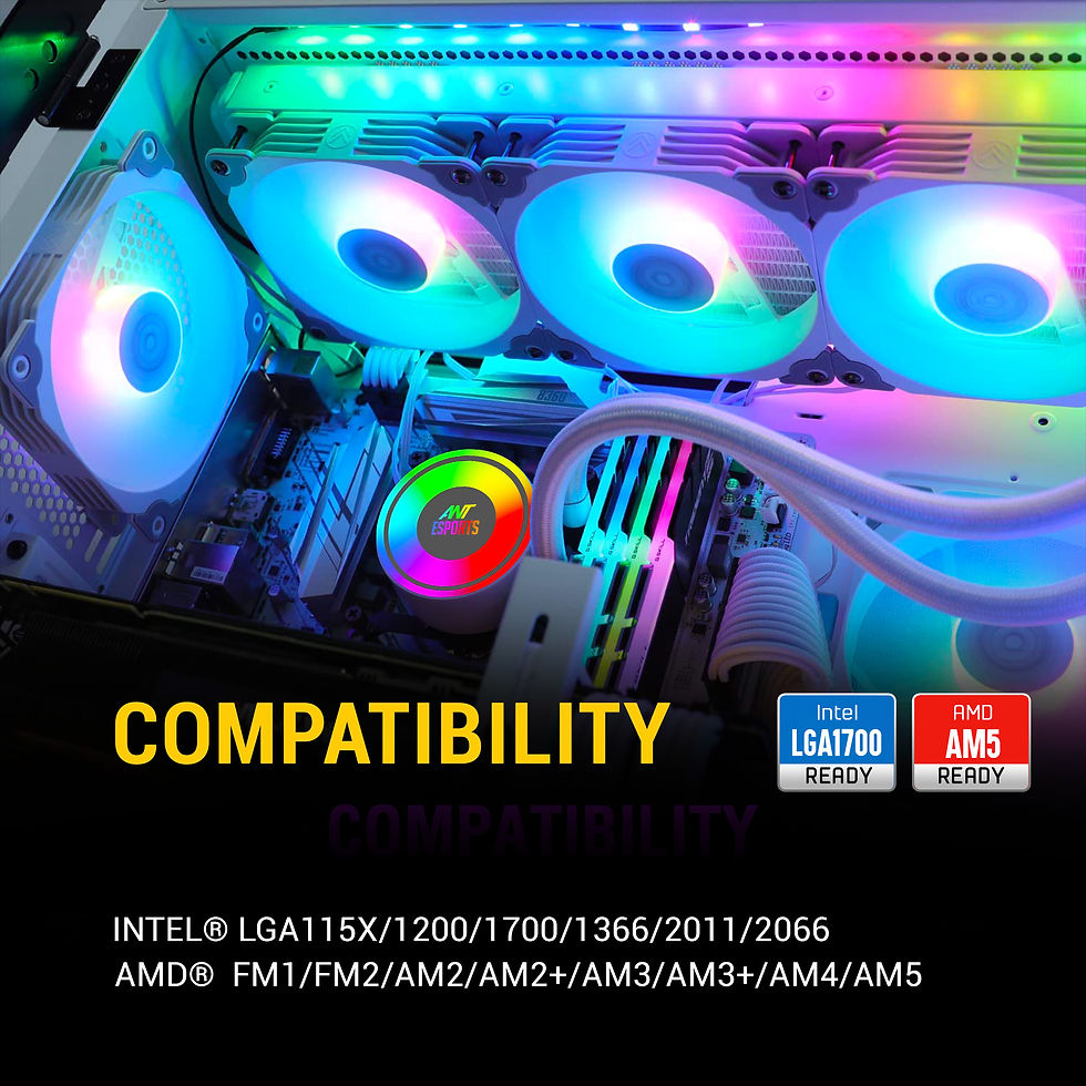 Thumbnail: ANT ESPORTS ICE-360 360MM ARGB AM5/LGA1851 WHITE AIO LIQUID COOLER