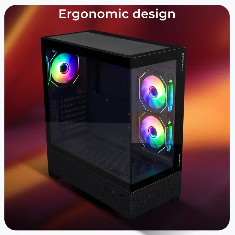 Thumbnail: ZEBRONICS MUTANT ARGB MATX MID TOWER CABINET