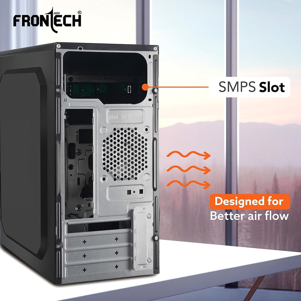 Thumbnail: FRONTECH RIFT SILVER SERIES CABINET (FT-4372, BLACK)