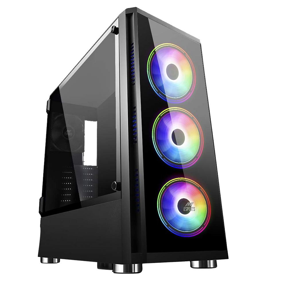 ANT ESPORTS ICE-400TG MID TOWER ATX, MICRO-ATX, ITX BLACK CABINET