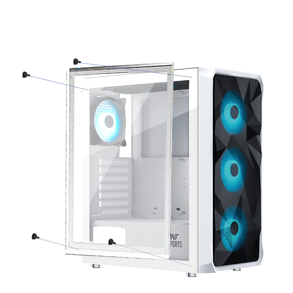 ANT ESPORTS ICE-112 GAMING CABINET WHITE