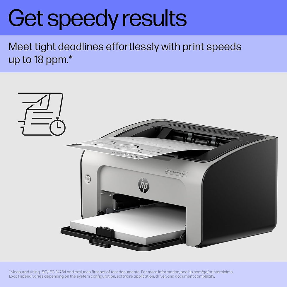 Thumbnail: HP LASERJET PRO P1108 PLUS SINGLE FUNCTION MONOCHROME LASER PRINTER (BLACK)