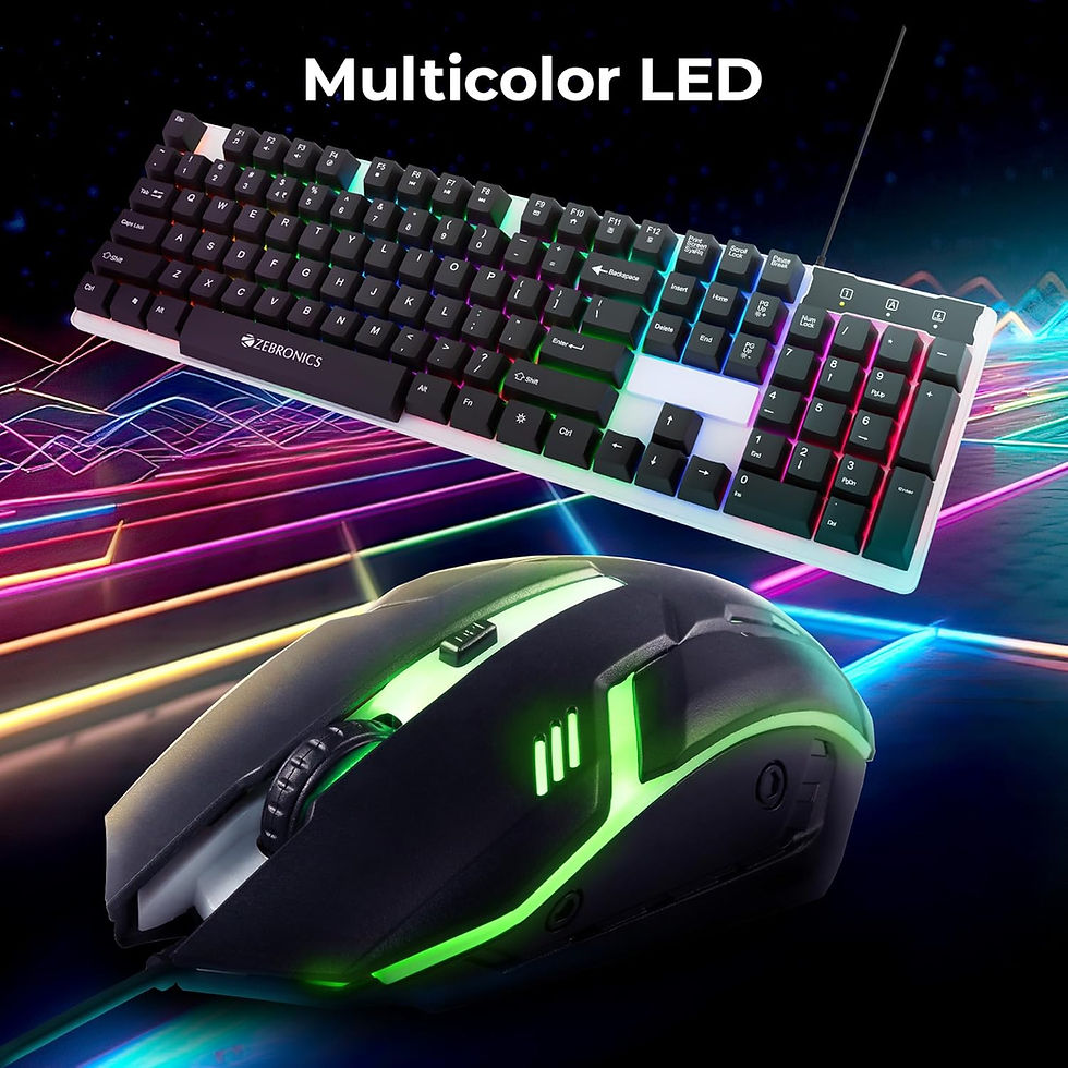 Thumbnail: ZEBRONICS TRION USB GAMING KEYBOARD & MOUSE GAMING COMBO