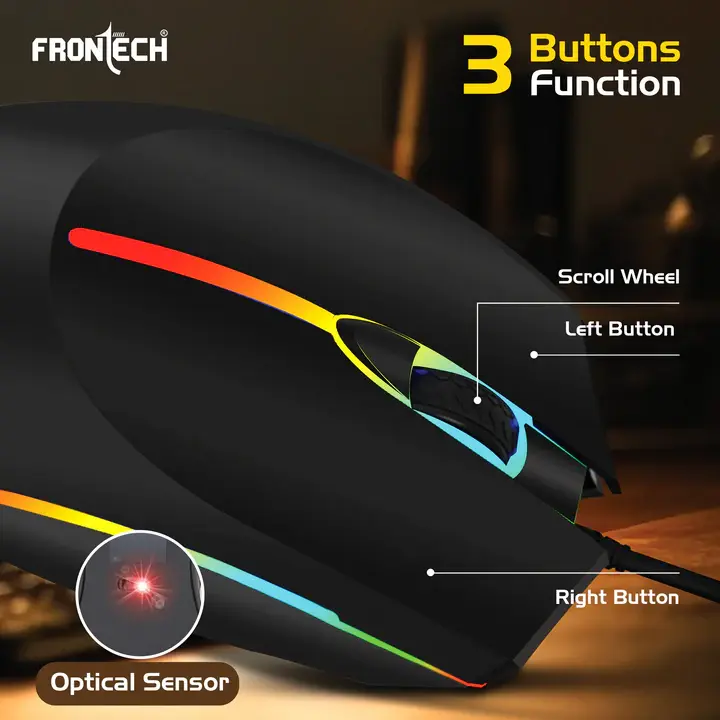 Thumbnail: FRONTECH WIRED USB OPTICAL MOUSE (MS-0068)
