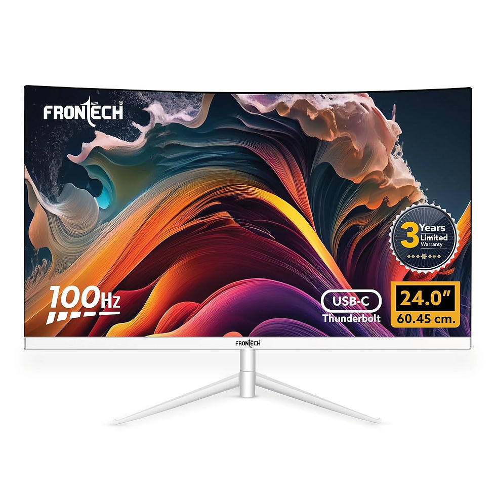 FRONTECH 24 INCH ULTIMA SERIES CURVED LED MONITOR (MON-0077, WHITE)