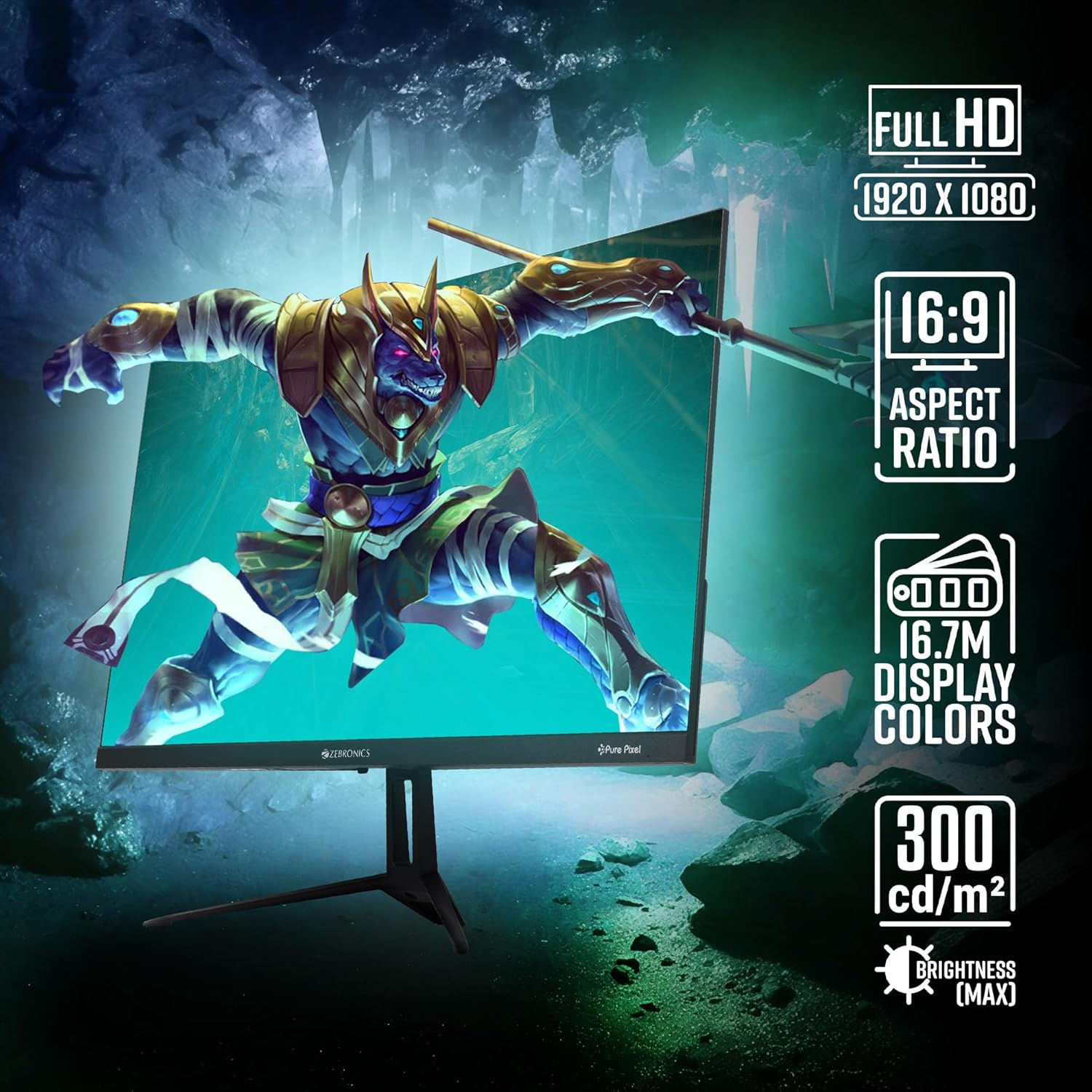 ZEBRONICS MONITOR S27A FRAMELESS 180HZ