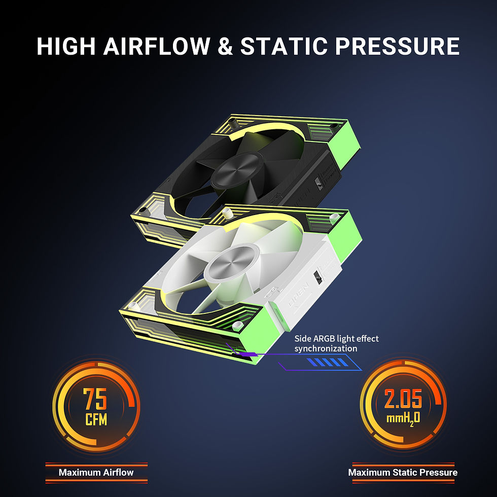 Thumbnail: ANT ESPORTS SHIFTFLOW 3X120MM ARGB REVESIBLE STACKABLE WHITE CASE FAN KIT