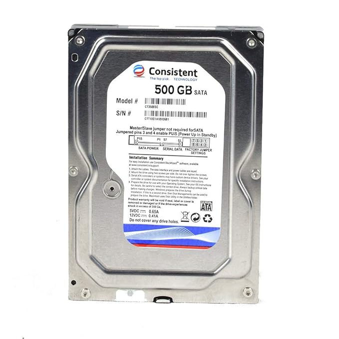 CONSISTENT 500 GB SATA HARDDISK FOR DESKTOP