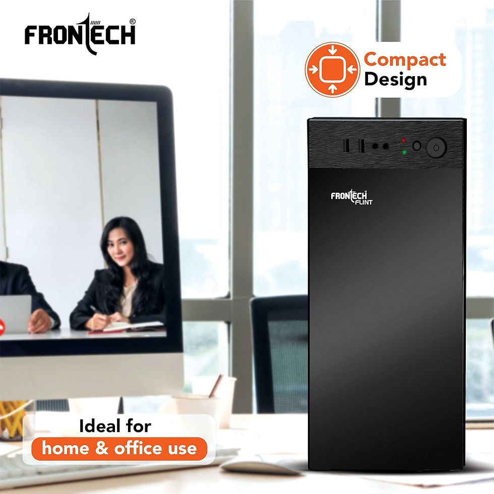 Thumbnail: FRONTECH FLINT SILVER SERIES CABINET (FT-4277, BLACK)