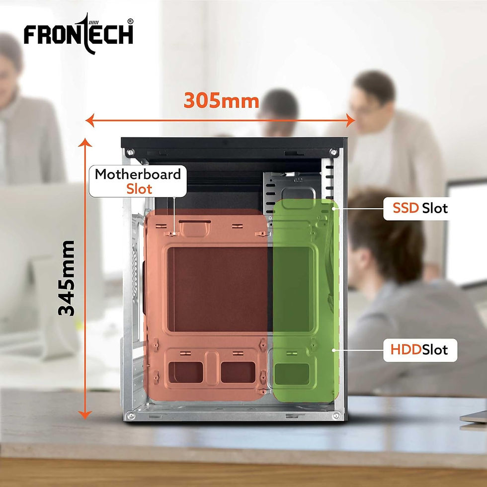 Thumbnail: FRONTECH FLINT SILVER SERIES CABINET (FT-4277, BLACK)