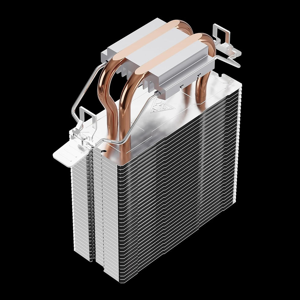 Thumbnail: GAMDIAS BOREAS E1 210 LITE CPU AIR COOLER WITH RAINBOW LED LIGHTNING FAN - BLACK