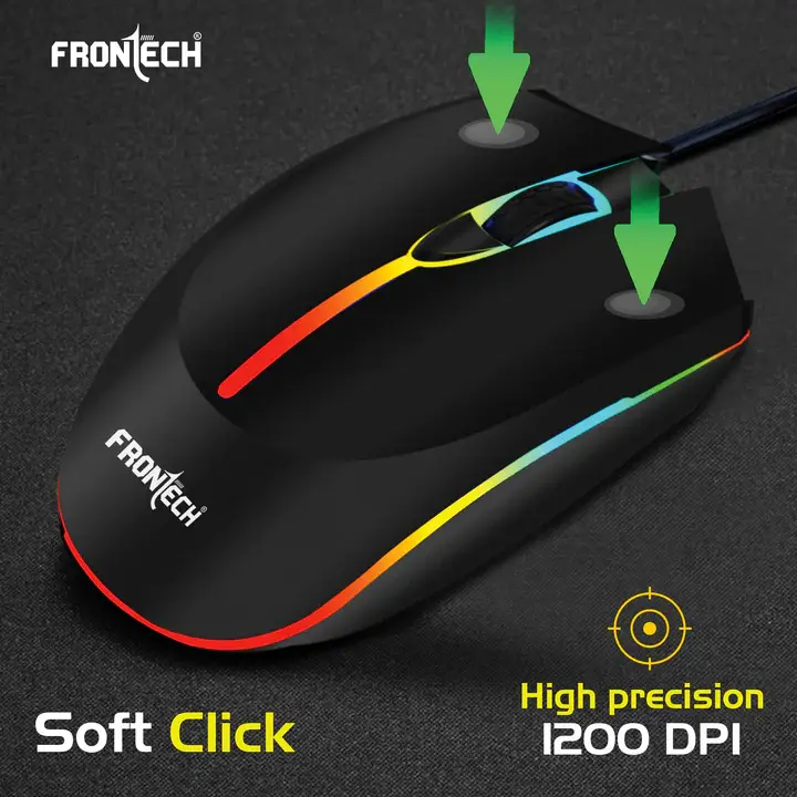 Thumbnail: FRONTECH WIRED USB OPTICAL MOUSE (MS-0068)