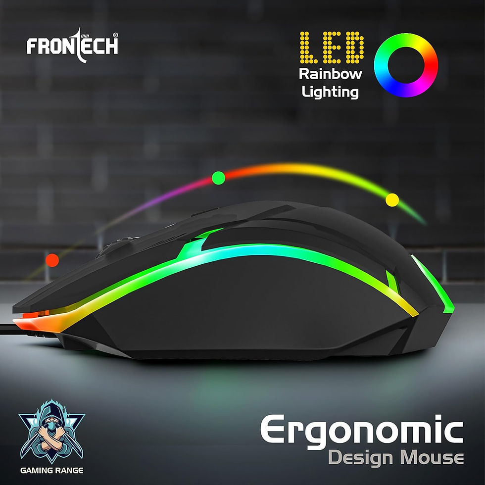 Thumbnail: FRONTECH WIRED GAMING COMBO KEYBOARD AND OPTICAL MOUSE (KB-0040, BLACK)