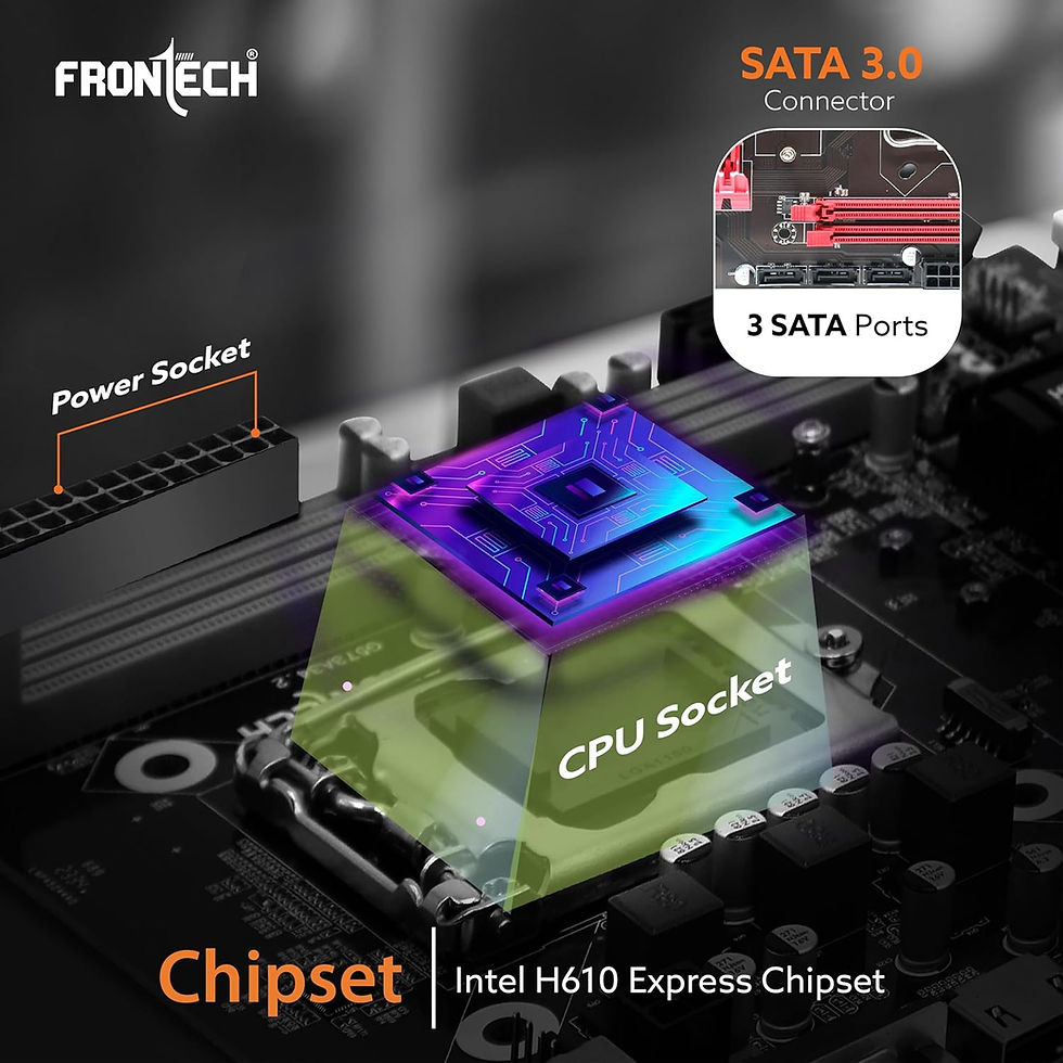 Thumbnail: FRONTECH PREMIUM MICRO-ATX MOTHERBOARD WITH H610 EXPRESS CHIPSET