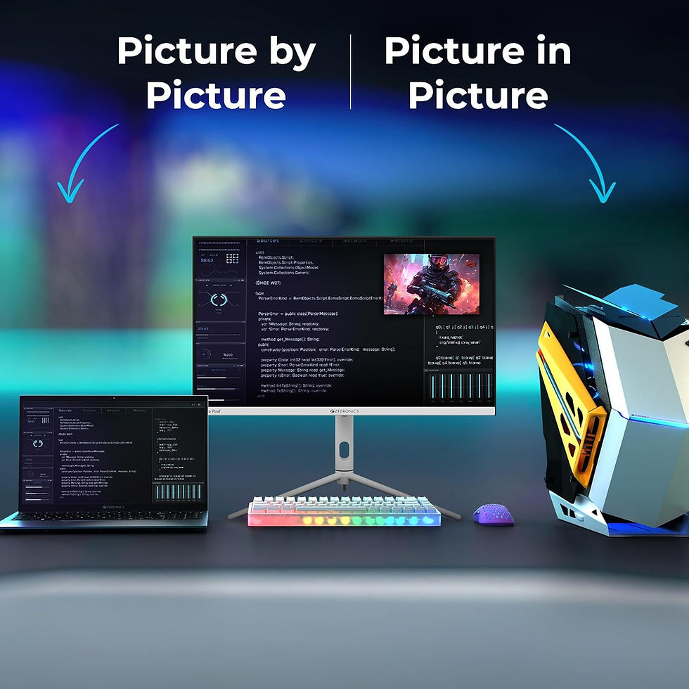 Thumbnail: ZEBRONICS N27C 27 INCH (68.5 CM) GAMING MONITOR QHD (2560x1440)