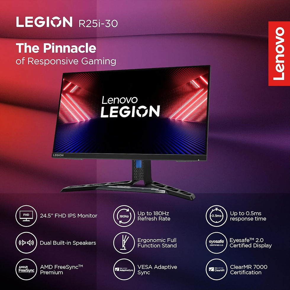 Thumbnail: LENOVO LEGION R25I-30 25 INCH 165HZ FHD GAMING MONITOR (67B7GACBIN)