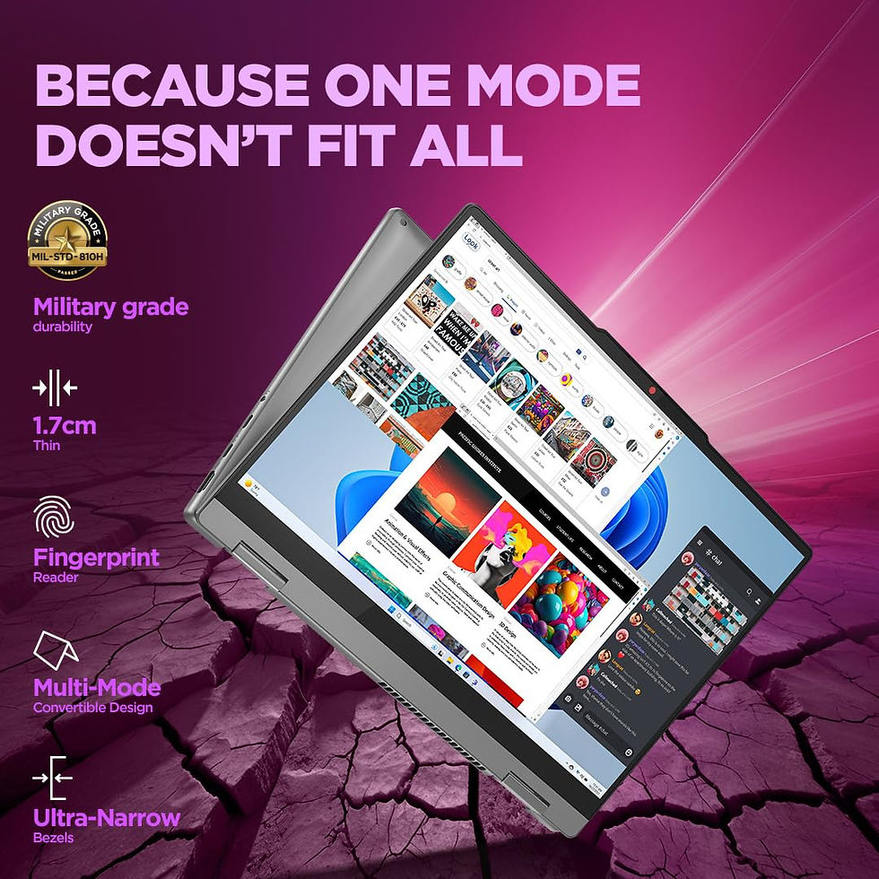 Thumbnail: LENOVO IDEAPAD 5 2-In-1 R7 8845HS 16GB,512GB SSD W11 HSL AMD R™780M OFFICE2024