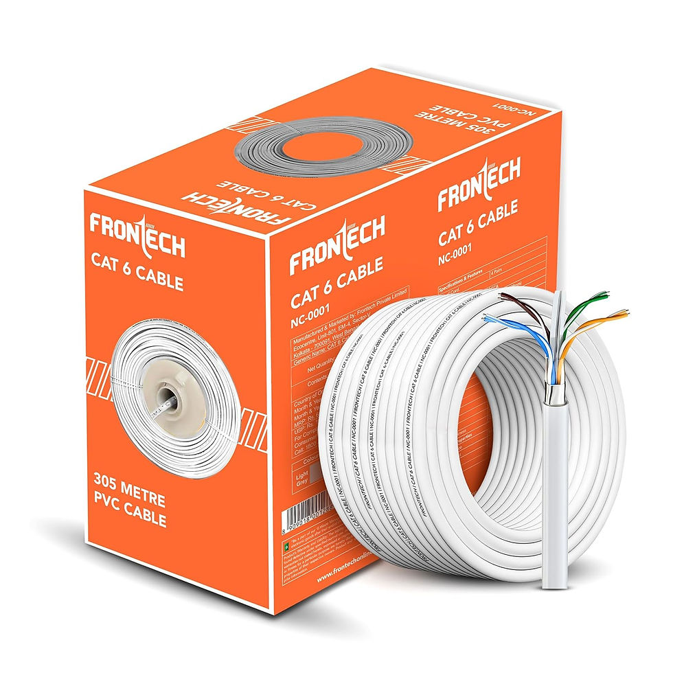 FRONTECH CAT6 ETHERNET CABLE (NC-0001, WHITE)