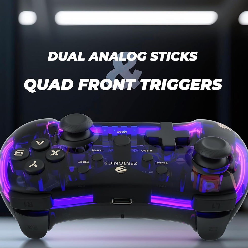 Thumbnail: ZEBRONICS MAX FURY TRANSPARENT RGB LED ILLUMINATED WIRED GAMEPAD