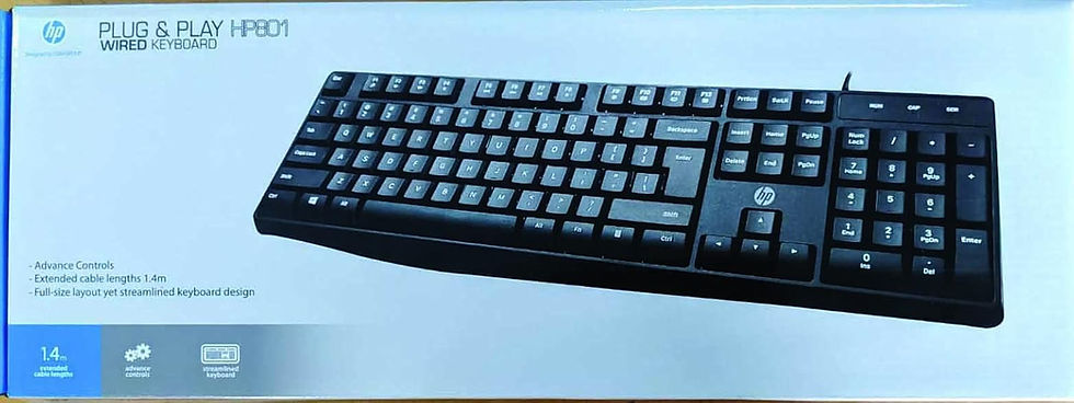 Thumbnail: HP WIRED KEYBOARD USB HP 801 (2U2H3P3)