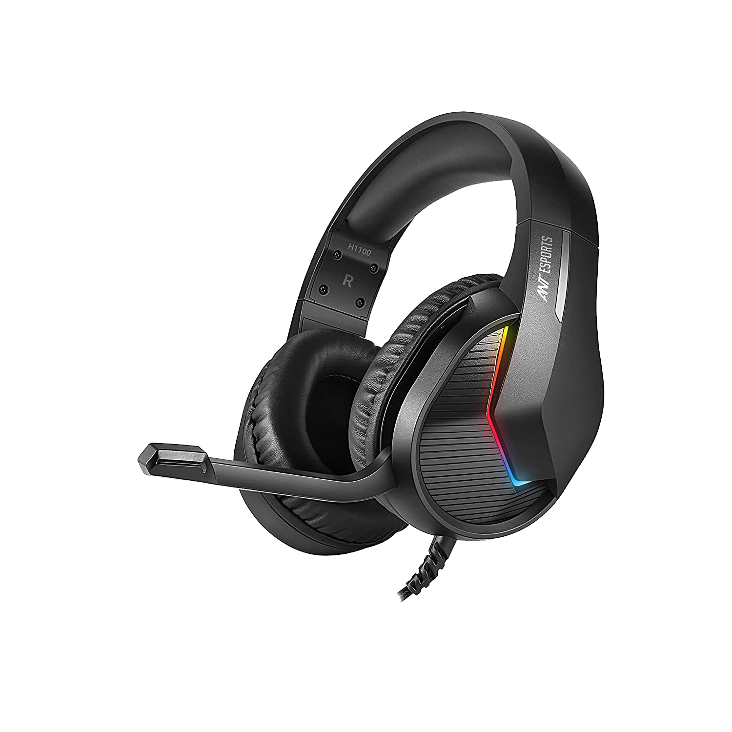 ANT ESPORTS H1100 PRO WIRED RGB BLACK HEADPHONE 50MM DRIVERS