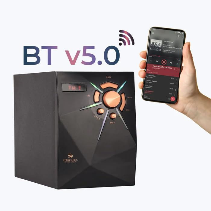 Thumbnail: ZEBRONICS ZEB-BT2250RUF 2.1 CHANNEL SPEAKER BT V5.0 USB FM AUX