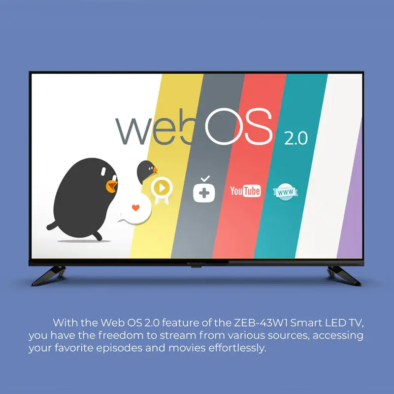 Thumbnail: ZEBRONICS ZEB 43W1 SMART LED TV