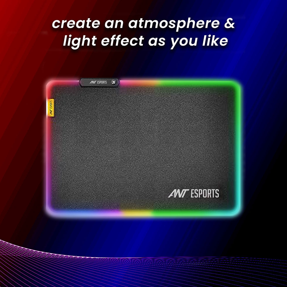 Thumbnail: ANT ESPORTS MP209 RGB SMALL GAMING MOUSE PAD LED MOUSEPAD SMALL RGB MOUSE PAD