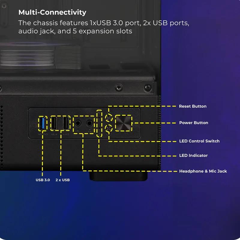 Thumbnail: ZEBRONICS MAXIMUS GAMING MID TOWER CABINET