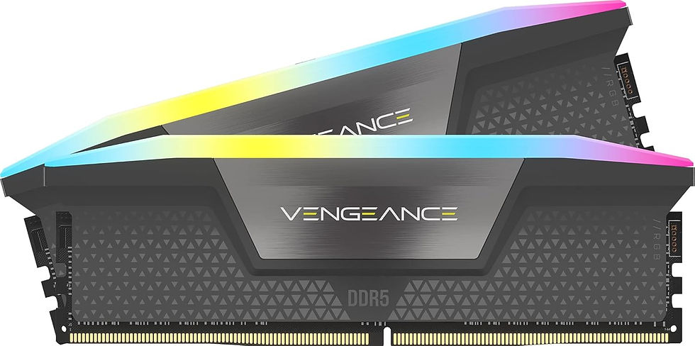 CORSAIR VENGEANCE RGB GREY 64GB (32GBX2) 6000MHZ CL30 DDR5 DESKTOP RAM