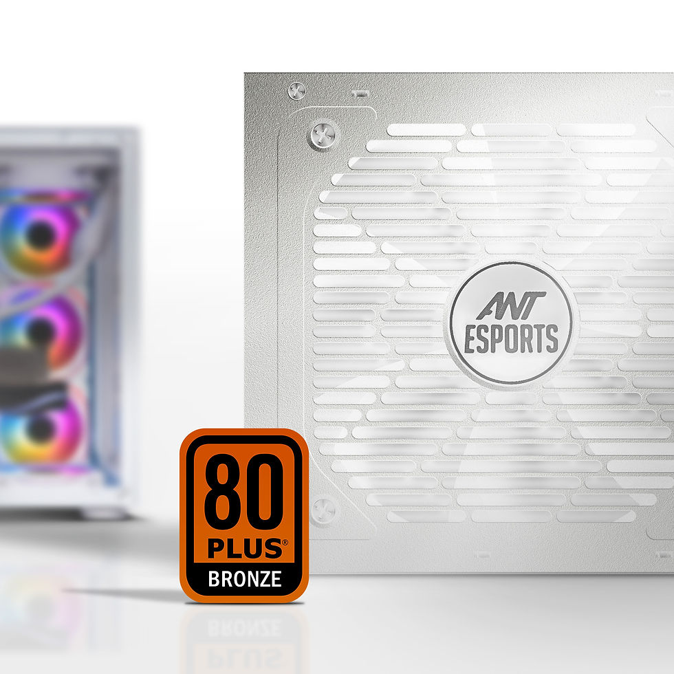 Thumbnail: ANT ESPORTS RX550 WHITE 80 PLUS BRONZE GAMING POWER SUPPLY
