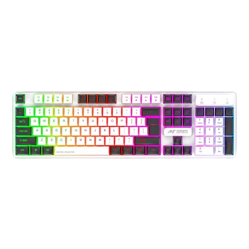 ANT ESPORTS KM1610 MEMBRANE RGB WIRELESS GAMING KEYBOARD WHITE
