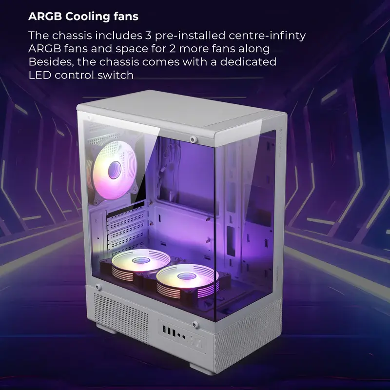 Thumbnail: ZEBRONICS MAXIMUS GAMING MID TOWER CABINET