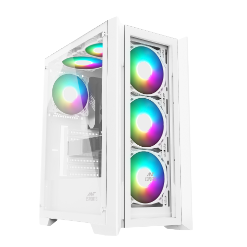 Thumbnail: ANT ESPORTS ICE-170TG MID TOWER ATX, MICRO-ATX, ITX WHITE CABINET