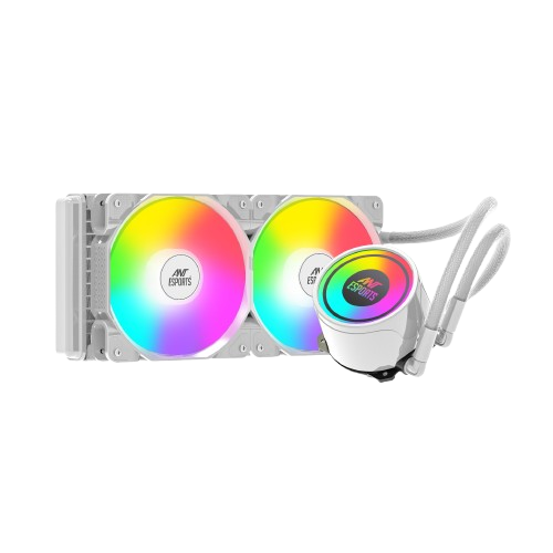 ANT ESPORTS ICE-240 240MM ARGB AM5/LGA1851 WHITE AIO LIQUID COOLER