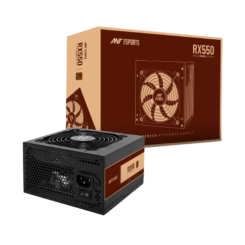 ANT ESPORTS RX550 550W 80 PLUS BRONZE BLACK POWER SUPPLY