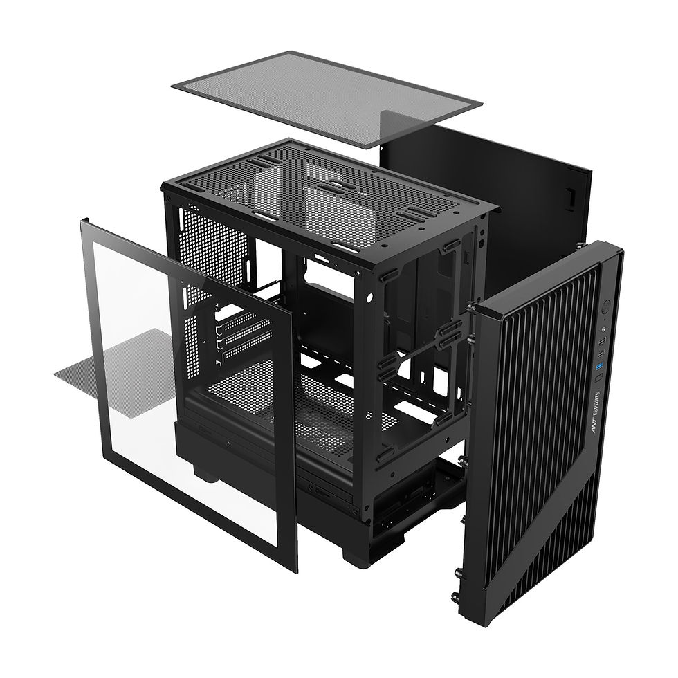 Thumbnail: ANT ESPORTS 120 AIR MINI TOWER M-ATX M-ITX BLACK CABINET 3X120MM STATIC RGB FANS